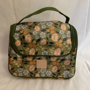 Green floral handbag